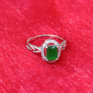 Emerald Radiance Silver Ring