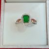 Emerald Radiance Silver Ring - Image 3