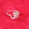 Om Symbol Silver Ring with Crystal Accents
