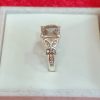 Elegant Butterfly Motif Silver Ring with Emerald-Cut Stone