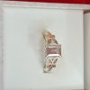 Elegant Butterfly Motif Silver Ring with Emerald-Cut Stone - Image 4