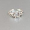 Elegant Butterfly Motif Silver Ring with Emerald-Cut Stone - Image 5