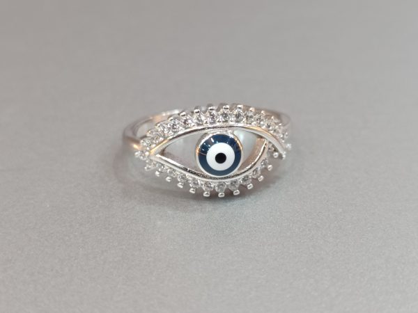 Evil Eye Silver Ring - Image 2