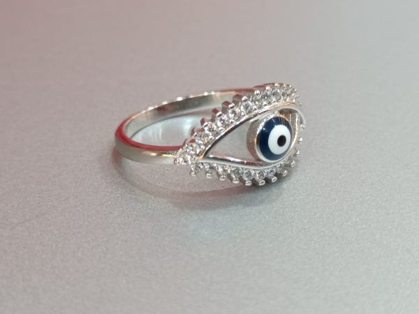 Evil Eye Silver Ring - Image 3