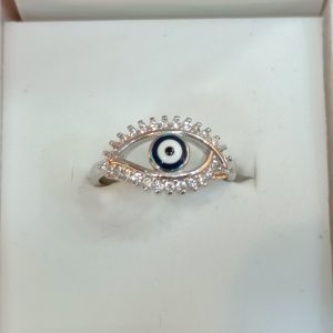 Evil Eye Silver Ring