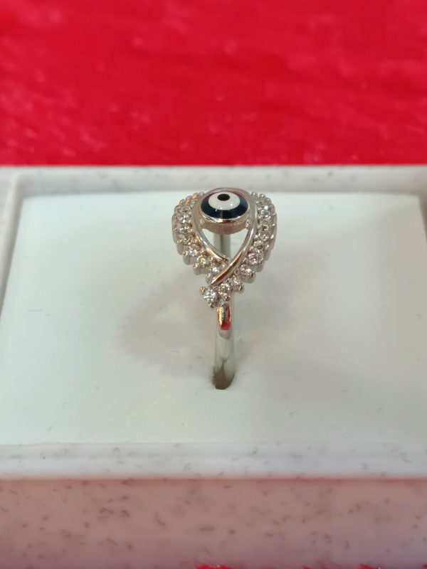 Evil Eye Silver Ring - Image 5