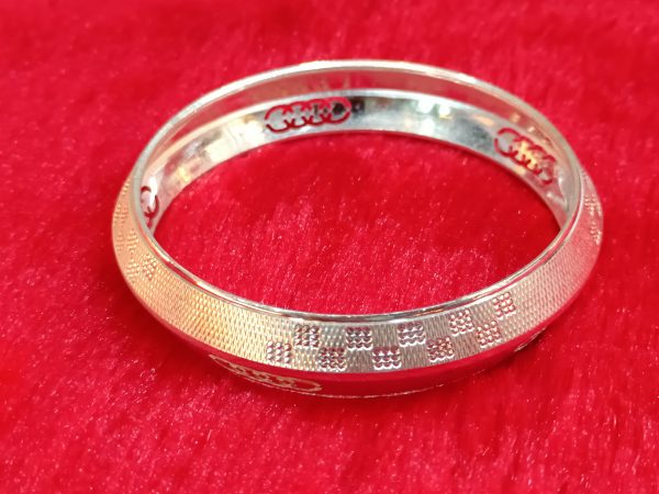 Textured Checkered Kada with Laser-Cut Detailing - Image 4