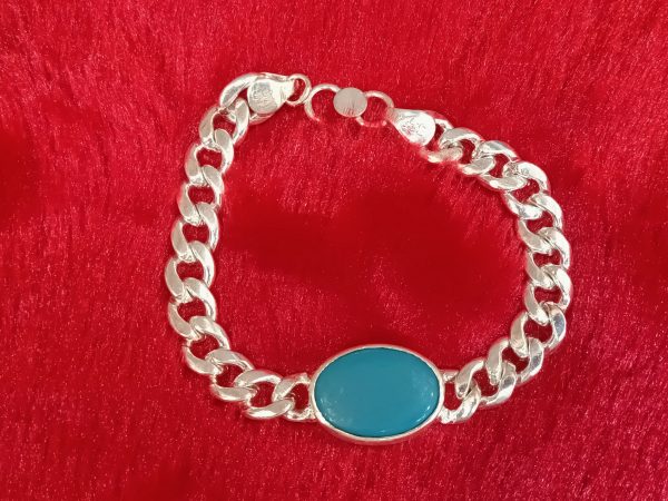 Turquoise Oval Link Bracelet