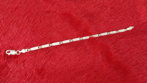 Textured Bar Link Bracelet - Image 2