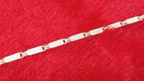Textured Bar Link Bracelet