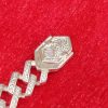 Silver Iced Cuban Link Bracelet for Men - Image 6