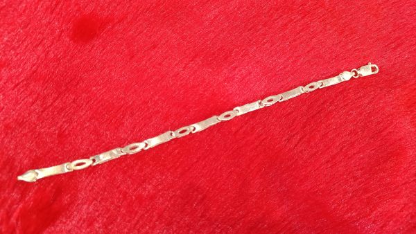 Sterling Silver Flat Oval Link Bracelet - Image 2