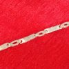 Sterling Silver Flat Oval Link Bracelet