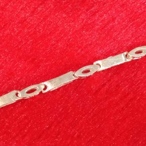 Sterling Silver Flat Oval Link Bracelet
