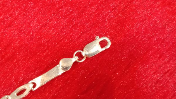Sterling Silver Flat Oval Link Bracelet - Image 4