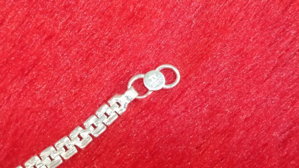 Sterling Silver Box Link Bracelet - Image 4