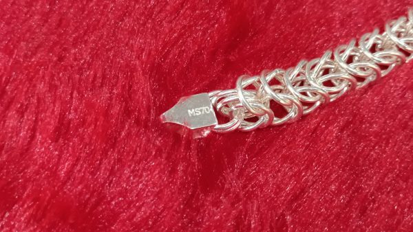 Sterling Silver Byzantine Chain Bracelet - Image 3