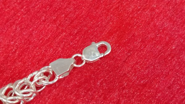 Sterling Silver Byzantine Chain Bracelet - Image 4