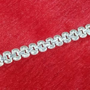 Sterling Silver Laser-Cut Design Bracelet
