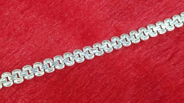 Sterling Silver Laser-Cut Design Bracelet
