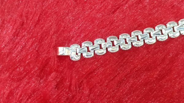 Sterling Silver Laser-Cut Design Bracelet - Image 3