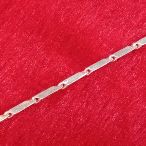 Silver Flat Bar Link Bracelet