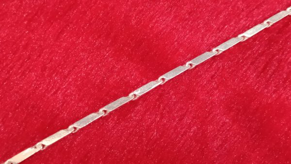 Silver Flat Bar Link Bracelet