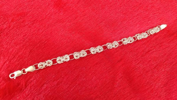Silver Byzantine Chain Bracelet - Image 2