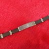 Silver Bracelet with Black Strap - Image 2