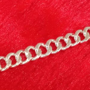 Crescent Link Silver Bracelet