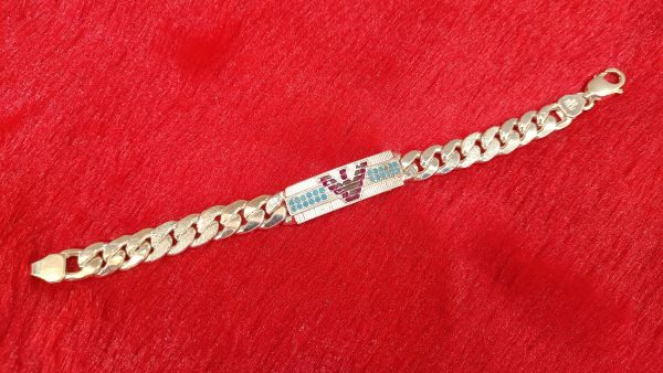 Cuban Chain Bracelet with Eagle Emblem - Image 2