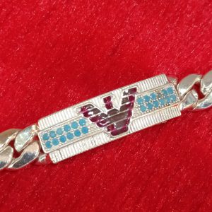 Cuban Chain Bracelet with Eagle Emblem