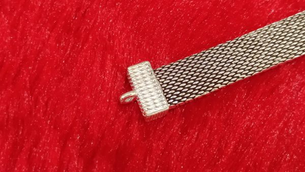Crown Symbol Silver Mesh Bracelet - Image 3