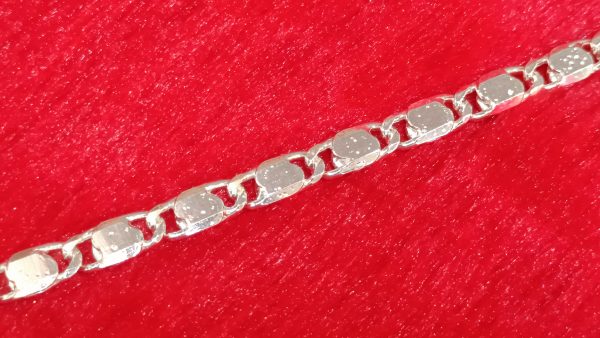 Classic Linked Oval Silver Bracelet