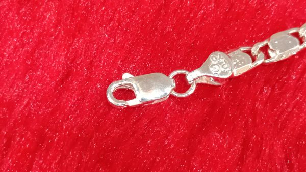 Classic Linked Oval Silver Bracelet - Image 3