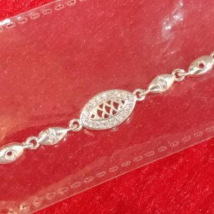 Leaf Motif Silver Bracelet