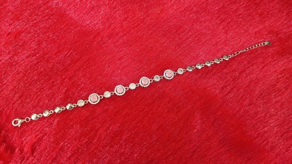 Pink Halo Crystal Silver Bracelet - Image 2