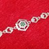 Hexa Sparkle Silver Bracelet