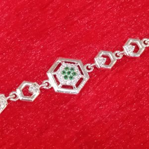 Hexa Sparkle Silver Bracelet