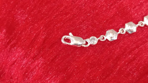 Hexa Sparkle Silver Bracelet - Image 3