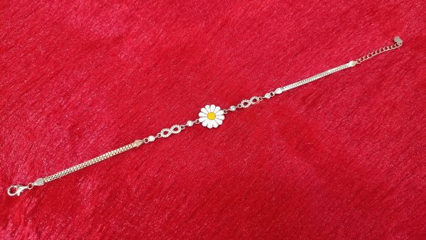 Daisy Charm Silver Bracelet - Image 2
