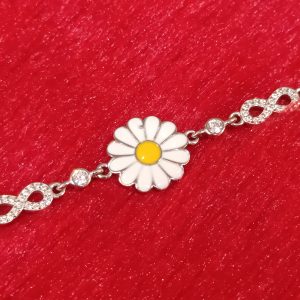 Daisy Charm Silver Bracelet