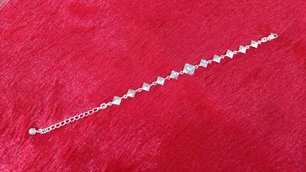 Azure Geo Square Silver Bracelet - Image 2