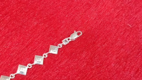 Azure Geo Square Silver Bracelet - Image 4