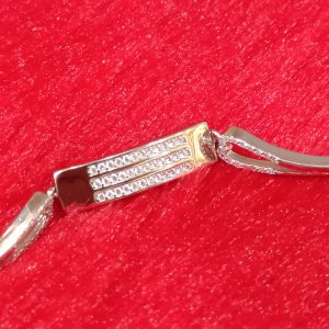 Floral Geo Charm Silver Bracelet
