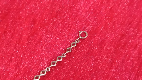 Geometric Sparkle Silver Bracelet - Image 4