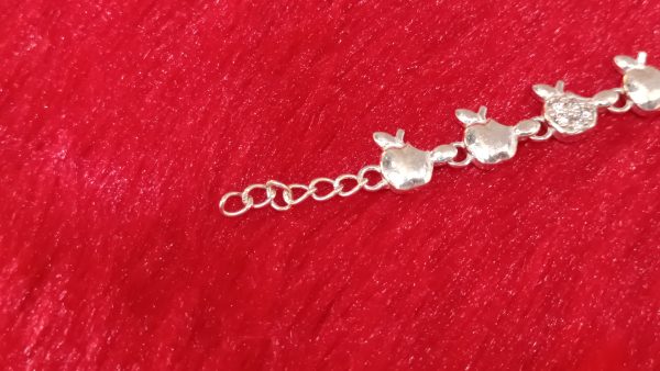 Silver Apple Charm Bracelet - Image 3