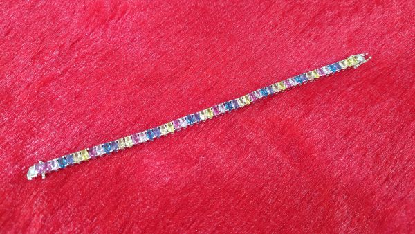 Radiant Gem-Link Silver Bracelet - Image 2