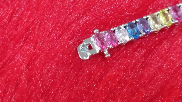 Radiant Gem-Link Silver Bracelet - Image 3