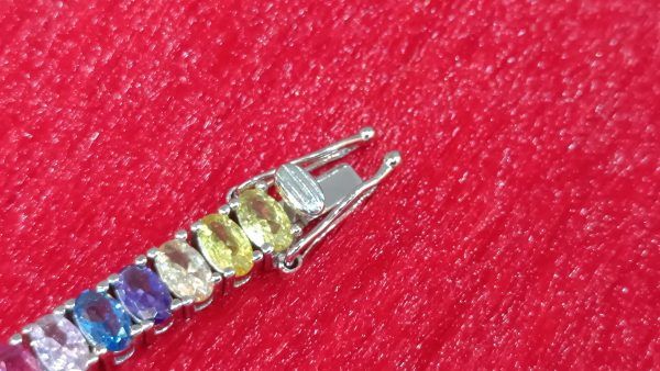 Radiant Gem-Link Silver Bracelet - Image 4